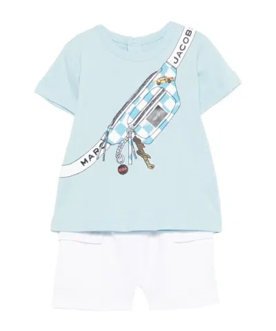 Marc Jacobs White Short Set In Blue