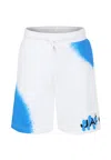 Marc Jacobs Teen Boys White Cotton Spray Paint Shorts In White