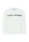 Marc Jacobs White Sweatshirt For Kids With Logo In White