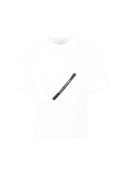 Marc Jacobs Kids' White T-shirt For Boy With Pouch