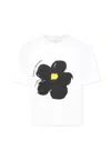 Marc Jacobs Floral Print Cotton T-shirt In White