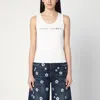 Marc Jacobs White Tank Top With Embroidered Logo In White