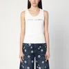Marc Jacobs White Tank Top With Embroidered Logo
