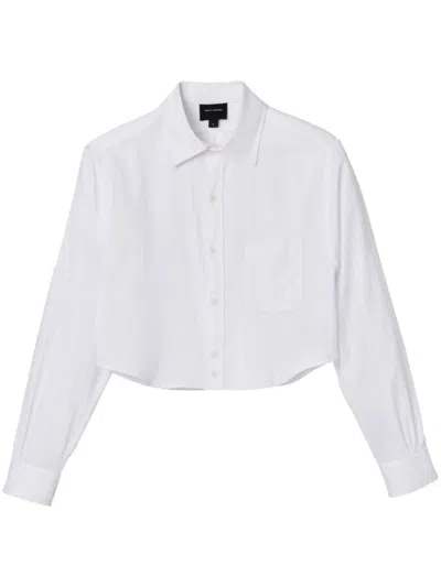 MARC JACOBS WHITE THE CROPPED FEMME SHIRT