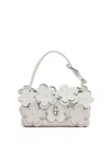 Marc Jacobs White The Dual Mini Bag In Leather With Flowers In White