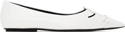 MARC JACOBS WHITE 'THE KAT' BALLERINA FLATS