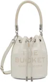 MARC JACOBS WHITE 'THE LEATHER BUCKET' BAG