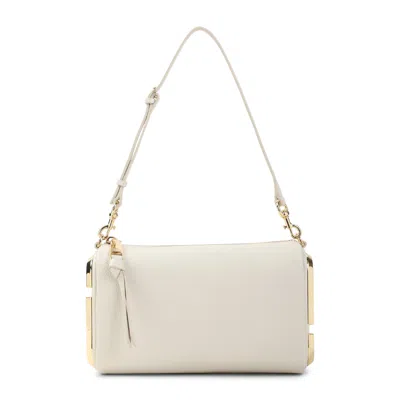 MARC JACOBS MARC JACOBS WHITE THE SNAPSHOT LEATHER HANDBAG
