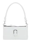 Marc Jacobs The Pochette White Shoulder Bag With Removable Top Handle And Front Plaque In Leather Woman In White