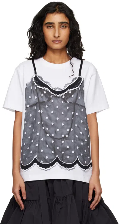 Marc Jacobs White Trompe L'oeil Cami T-shirt In Multi