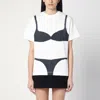 Marc Jacobs Trompe L'oeil Lingerie Print T-shirt In White