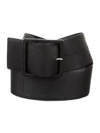 Pre-owned Marc Jacobs Wide Leather Belt In Black
