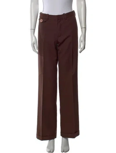Pre-owned Marc Jacobs Wide Leg Pants In Brown