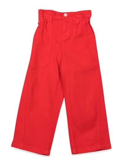 Marc Jacobs Kids' Wide Leg Pants Patch On The Back In Red