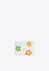 Marc Jacobs Wild Daisy Grained Leather Cardholder In White
