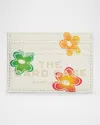 Marc Jacobs The Wild Daisy Leather Card Case White Multi