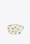Marc Jacobs Wild Daisy Leather Pouch Bag In White