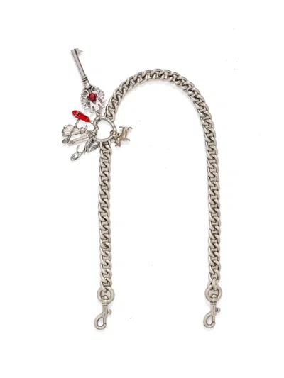 Marc Jacobs Wizard Of oz Charm-embellished Shoulder Strap In Silver