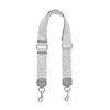 Marc Jacobs Wolf Grey The Outline Logo Webbing Strap In Gray