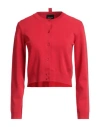 Marc Jacobs Woman Cardigan Tomato Red Size M Viscose, Nylon, Elastane