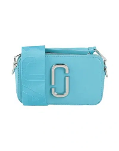 Marc Jacobs Woman Cross-body Bag Azure Size - Cow Leather, Polyurethane Coated