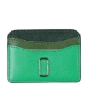 Marc Jacobs Woman Document Holder Green Size - Soft Leather In Green