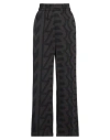 Marc Jacobs Elastic Waistband Graphic Pattern Wide Leg Pants In Grey