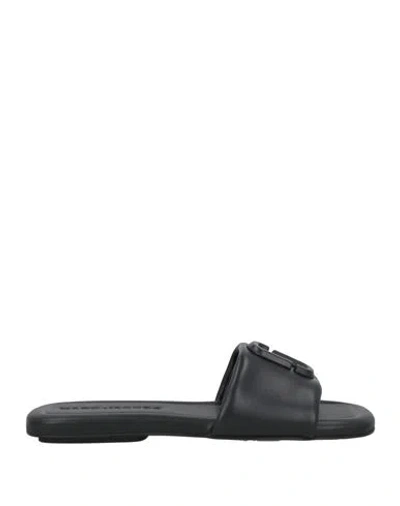 MARC JACOBS MARC JACOBS WOMAN SANDALS BLACK SIZE 6 LEATHER