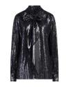 Marc Jacobs Woman Shirt Dark Purple Size 8 Silk, Polyester