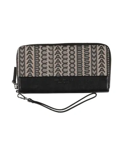 Marc Jacobs Woman Wallet Black Size - Textile Fibers, Leather