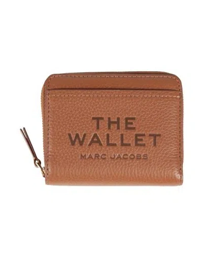 Marc Jacobs Woman Wallet Brown Size - Cow Leather, Polyurethane, Cotton