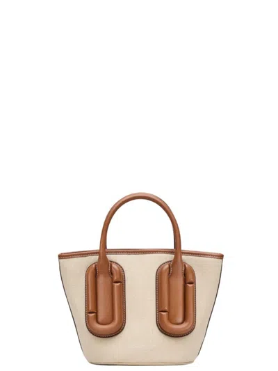 Marc Jacobs Babe Small Tote In Canvas In Neutral