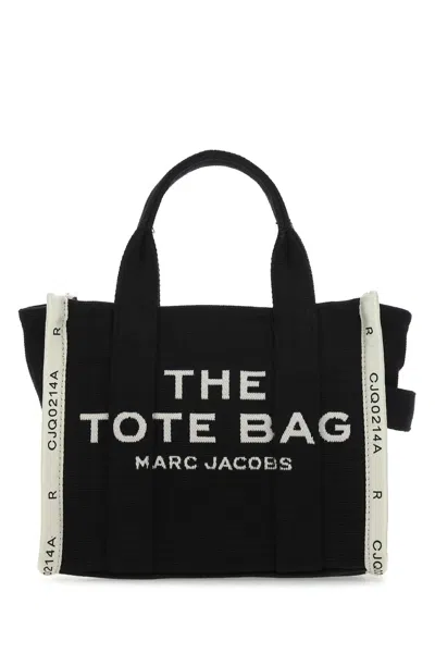 Marc Jacobs Women Black Canvas The Tote Shopping Bag