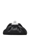 Marc Jacobs Black Claw Clip Medium Clutch In Black
