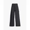Marc Jacobs Glam Crystal Oversized Jeans In Black