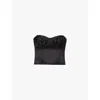 Marc Jacobs Black Satin Rose Corset In Black