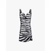 Marc Jacobs The Zebra Glossy Sequined Dress In Black/white