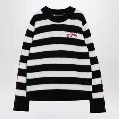 MARC JACOBS WOMEN'S BLACK/WHITE STRIPED JUMPER