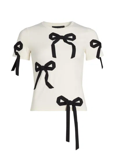 MARC JACOBS WOMEN'S BOW SHRUNKEN T-SHIRT