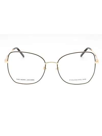 Marc Jacobs Women's Cat Eye Designer Eyeglasses In Gold