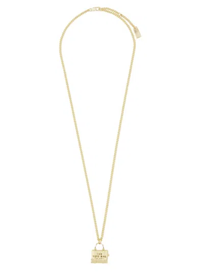 Marc Jacobs Women Collana Mini Icon "the Tote Bag" In Gold