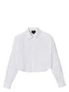 Marc Jacobs Logo-jacquard Crop Button-down Femme Shirt