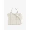Marc Jacobs The Medium Logo Tote Bag In Cotton/silver