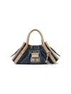 Marc Jacobs The Small Cristina Denim Suede Satchel In Blue