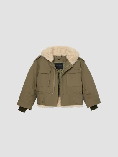 Marc Jacobs Women's Cropped Cargo Parka In Utility Khaki