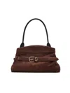 Marc Jacobs Shoulder Bag Adjustable Strap Suede Finish In Brown
