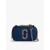 Marc Jacobs The Snapshot Denim Convertible Crossbody Bag In Dark Wash