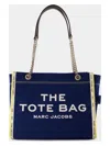 Marc Jacobs The Medium Tote In Blue Denim With Embroidered Logo