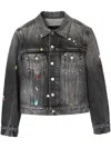 Marc Jacobs Black The Charm Shrunken Trucker Jacket In Gray