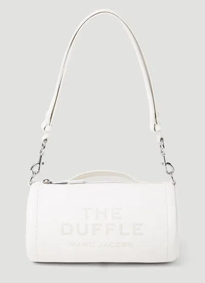 Marc Jacobs Women Duffle Leather Shoulder Bag In White